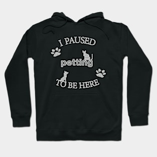 I Paused Petting To Be Here - Funny Cat Dog Christmas Hoodie